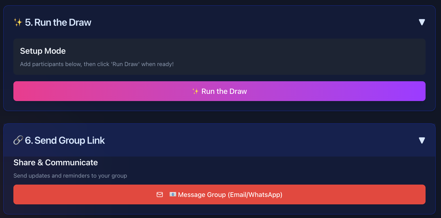 Run the Draw (Step 5)